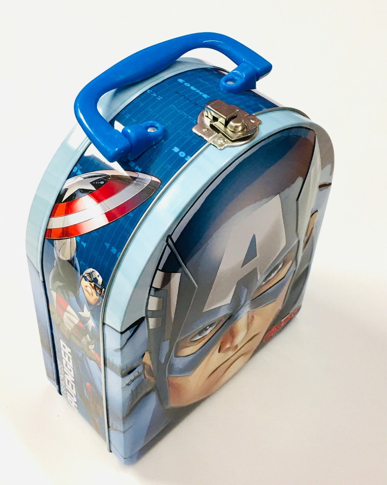 Tin Lunch Box Marvel Avengers - Captain America Head Shape 2015 Free Shipping US