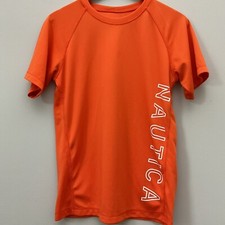 Nautica Youth Extra large 18-20 Orange Sport Shirt