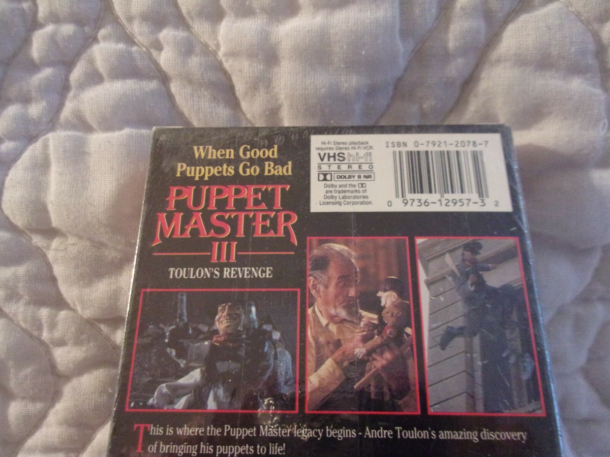 PUPPET MASTER III TOULON'S REVENGE VHS NEW SEALED WATERMARK 90'S