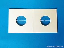 100 pcs Coin Holders 2 X 2 Cardboard Mylar Flips  Diameter 20.5mm Dime / Penny