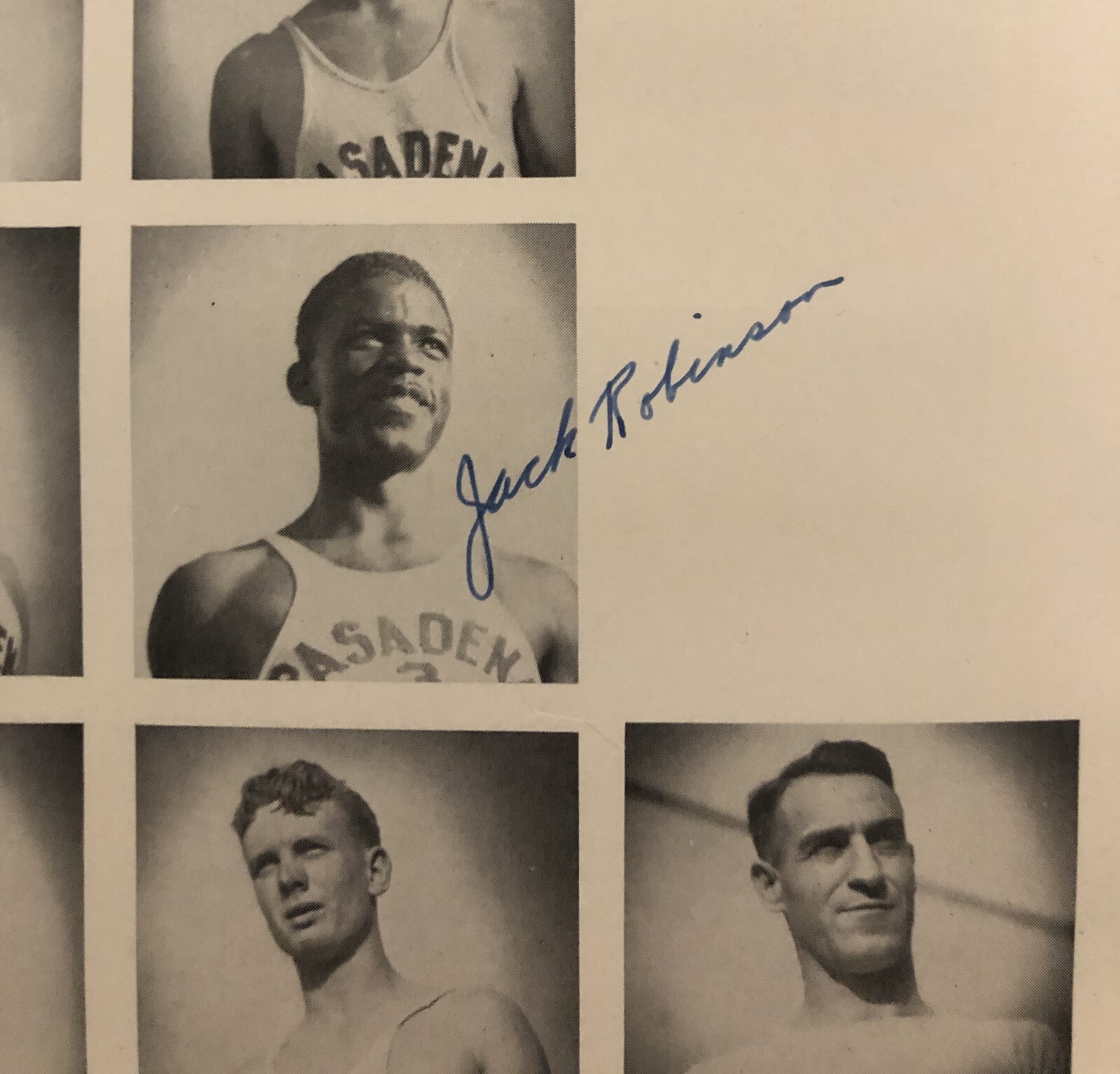 Jackie Robinson Autographed Signed Brooklyn Dodgers 1938 (2X) PASADENA COLLEGE YEARBOOK JSA LOA 