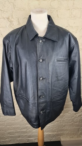 Herren schwarz Echtleder Jacke Gr.: L/XL SEHR GUTER Zustand