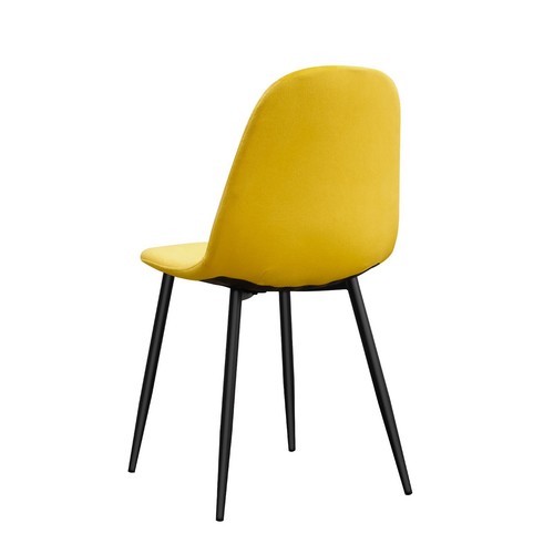Modern Dining Chair Contemporary Hand Finished Velour Fabric & Steel Eiffel Legs - Picture 31 of 50