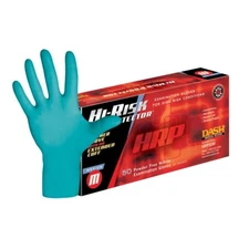 DASH Hi-Risk Protector Nitrile Exam Grade Disposable Gloves, Teal, 5.9 mil, Box 