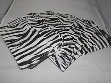100 Size 5x7 Zebra Bags Merchandise Flat Paper Bags, Black and White Striped bag