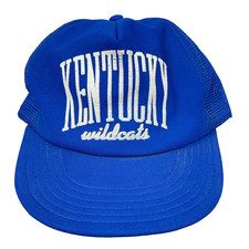 Vintage Kentucky Wildcats Trucker Hat Snapback 80s 90s Made In USA Puffy Mesh