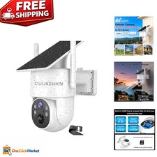 4G LTE Solar Powered Security Camera - 365 Days Free Data, 2K Color Night Vision