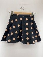 RED VALENTINO mini skirt 38 polyester BLK dots