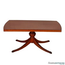 Mesa auxiliar de cóctel vintage con pedestal de caoba georgiana