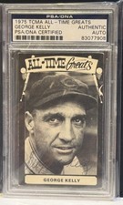 HOF George Kelly 1973 TCMA Greats PSA/DNA Auto Authentic