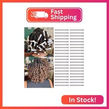 40PCS Perm Rods For Short Long Hair Plastic White Perm Rods For Natural Hair Cur