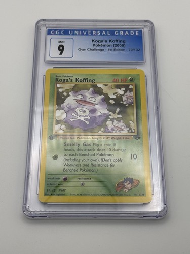 Koga's Koffing (1st Edition) graded CGC 9 for sale on eBay