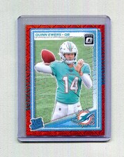2025 Panini Donruss Optic Quinn Ewers #213 Red Mojo Rated Rookie Prizm Dolphins