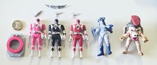 Vintage 1993 Mighty Morphin Power Rangers Flip Head Bandai Lot + Shark & Pig Man