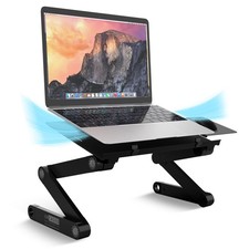 WorkEZ Adjustable Laptop Stand for Desk, Black
