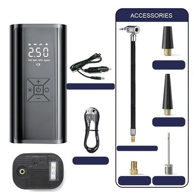 LCD Elektrische Akku Luftpumpe Auto Fahrrad Reifen Druckluft Kompressor 150PSI