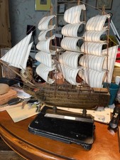 Wooden Model Of The Mayflower, Full Rigging And Sails. Beautifully Crafted.
