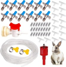 Rabbit Nipple Drinker Kit Automatic Rabbit Watering System Kit Include 12