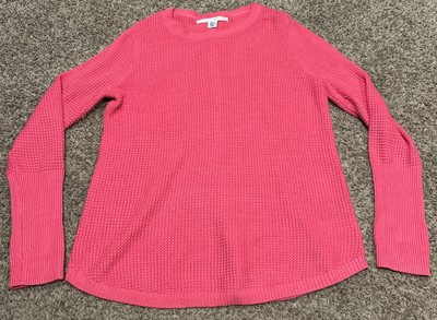 Max Studio Women s XL Pink Crochet Oversized Sweater A8