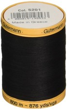 Gutermann Natural Cotton Thread Solids 876Yd, Black