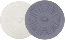Tub Stopper 2 Pack, 6 Inches Large Silicone Drain Plug Hair Stopper Flat Suction