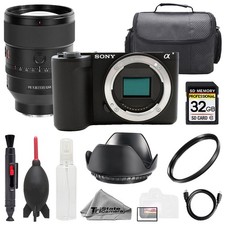 Sony ZV-E10 II Black  FE 135mm f/1.8 GM Lens 32GB  Bag UV Filter- Kit