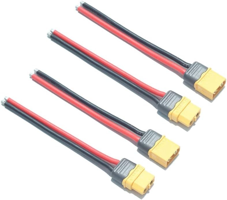 2 Pairs Amass XT-60 XT60H Plug Male Female Connector Adapter with 5.9inch 12AWG