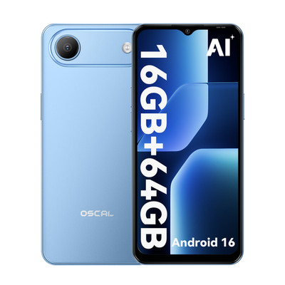 Blackview OSCAL FLAT 3C 4G AI Smartphone 16GB+64GB 6,5'' Android 16 Handy 32MP