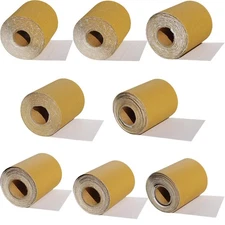 Total 40 Yards 2-3/4" Wide PSA Continuous Sandpaper Roll Kit - 40, 60, 80, 12...