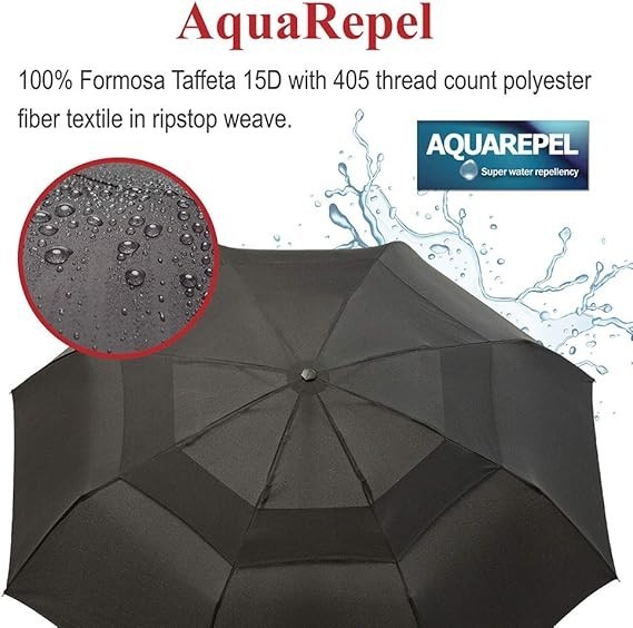The Weather Station Folding Automatic Oversize Umbrella, Assorted Colors