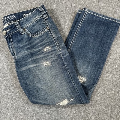 Bootlegger Paradise Boyfriend Jeans Womens 27 Distressed Stretch Denim