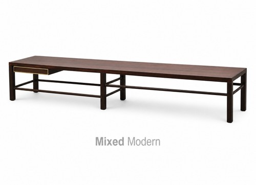 Harvey Probber Mid Century Modern Rosewood Long Coffee Table Bench