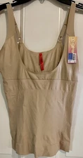 Spanx XL Cami Tank Open Bust Targeted Firm Shaper Nude Shape My Day SS0315