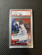 VLADIMIR GUERRERO JR. 2019 TOPPS FINEST ROOKIE RED WAVE RC AUTO /5 PSA 9 Q4164