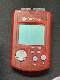 Sega Dreamcast Clear Red Controller + Matching Memory Card HKT-7700