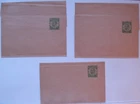 George V: newspaper wrappers: 3x ½d WP25; ½d WP31; 1d WP30.