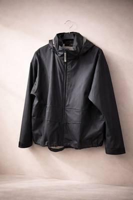 Tingley Stormflex Waterproof Rain Jacket  Roll-a-way Hood  XL Mens Black Pockets