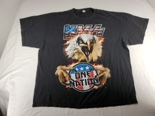 KISS Army One Nation American Flag Bald Eagle 2-Sided Black 2XL T Shirt 2016