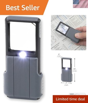 MiniBrite Gray LED Magnifier   Lightweight 5X Aspheric Lens for Clear Vision