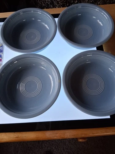 Fiesta 7" Rimmed Cereal Bowls In Periwinkle Blue