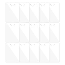 20 Pcs Self Adhesive Index Card Pockets 3.5" x 5" Transparent
