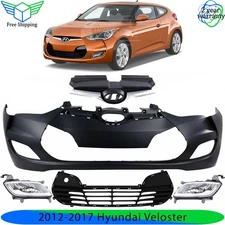 Front Bumper Cover Fascia & Grille Assembly Kit For 2012-2017 Hyundai Veloster
