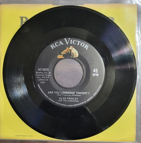 ELVIS PRESLEY GOLD STANDARD 447-0629 ARE YOU LONESOME TONIGHT/ IGOTTA KNOW  DOT