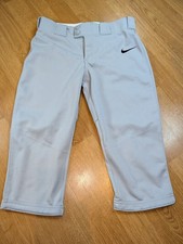 Nike Team Softball Pants Gray Stretch Sports Athletic Uniform NWOT Youth Medium