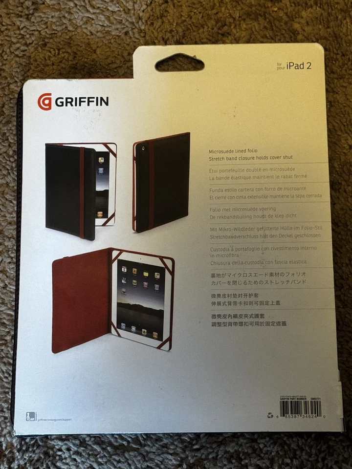 Griffin Outfit Hard Shell Case Back Protection Fits Apple iPad / iPad 2 - Smoke  - Image 2 of 3