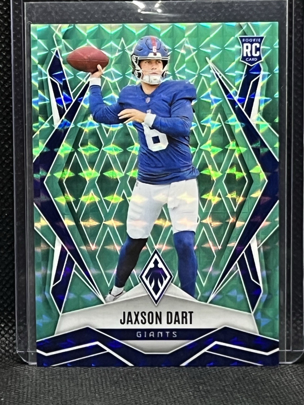 2025 Panini Phoenix - Rookies Jaxson Dart #200 Teal Pyramids /225 (RC)