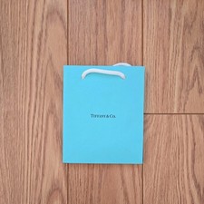 Tiffany  Co. Small 6" x 5" x 3" Blue Paper Shopping Gift Bag