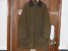 Barbour Border Wax Waterproof Jacket Coat Size C 38 with Overtrousers  M