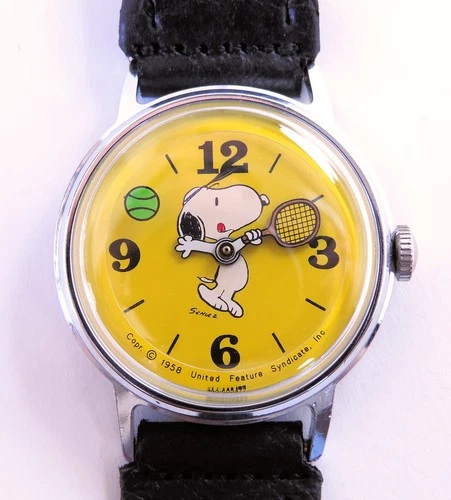 Vintage Timex Snoopy Tennis Player Men's Character Wrist Watch, Just Serviced!