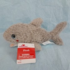 10" Plush Gray Shark Stuffed Animal NWT